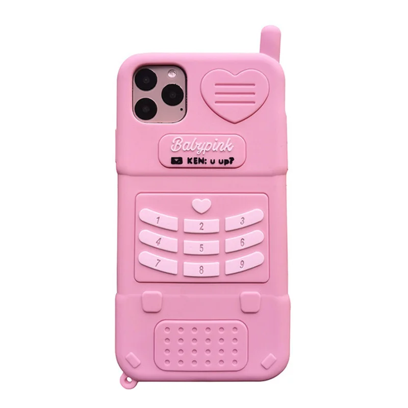 For iPhone 16 Pro MaxCartoon Cute Silicone Protection telephone Cover For iPhone 14 13 12 15 Pro Max INS Pop 3D Case Funda Coque