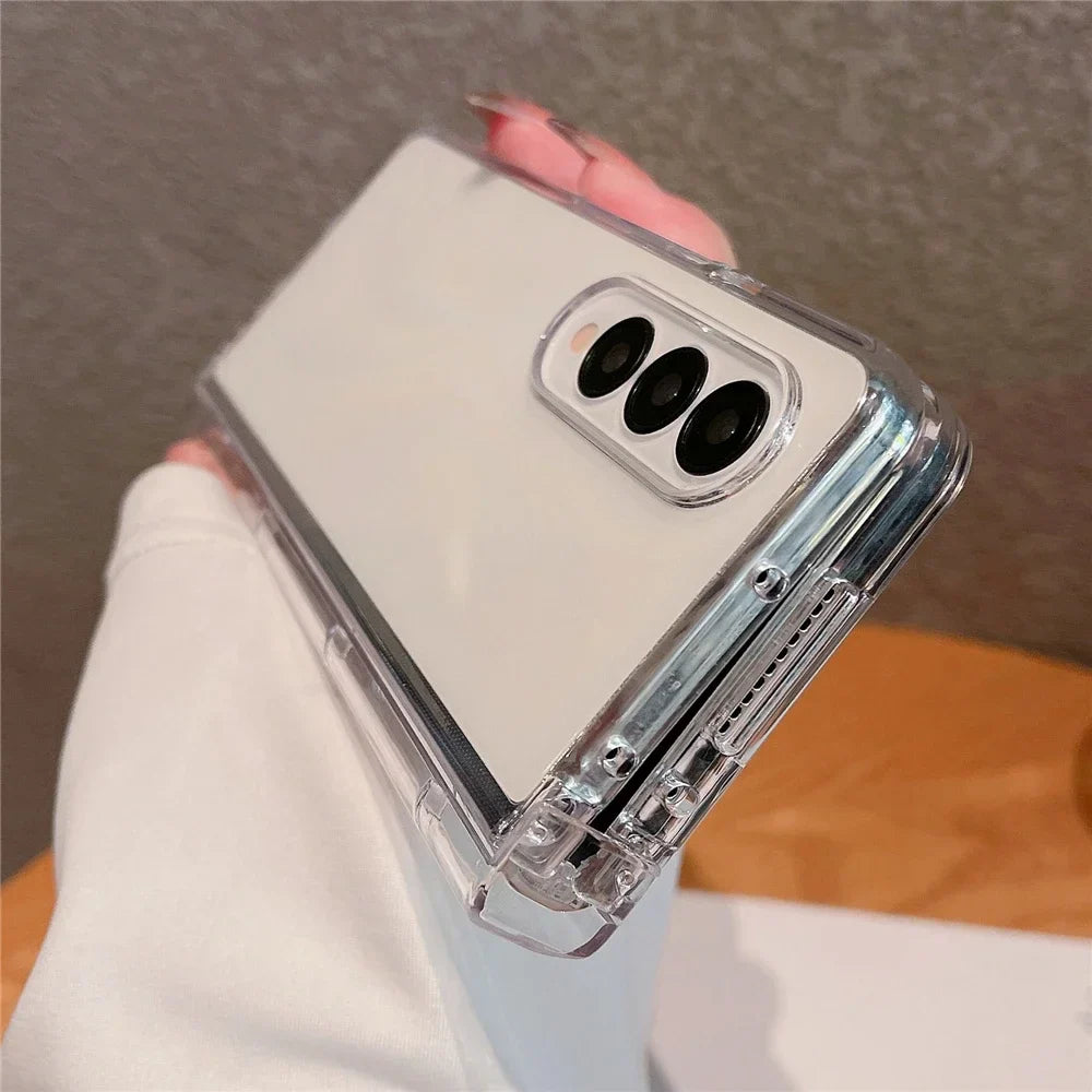 for Samsung Z Fold5 Transparent Acrylic Case for Samsung Galaxy Z Fold 5 4 3 6 fold4 ZFold Full Protector Hard Shockproof Cover