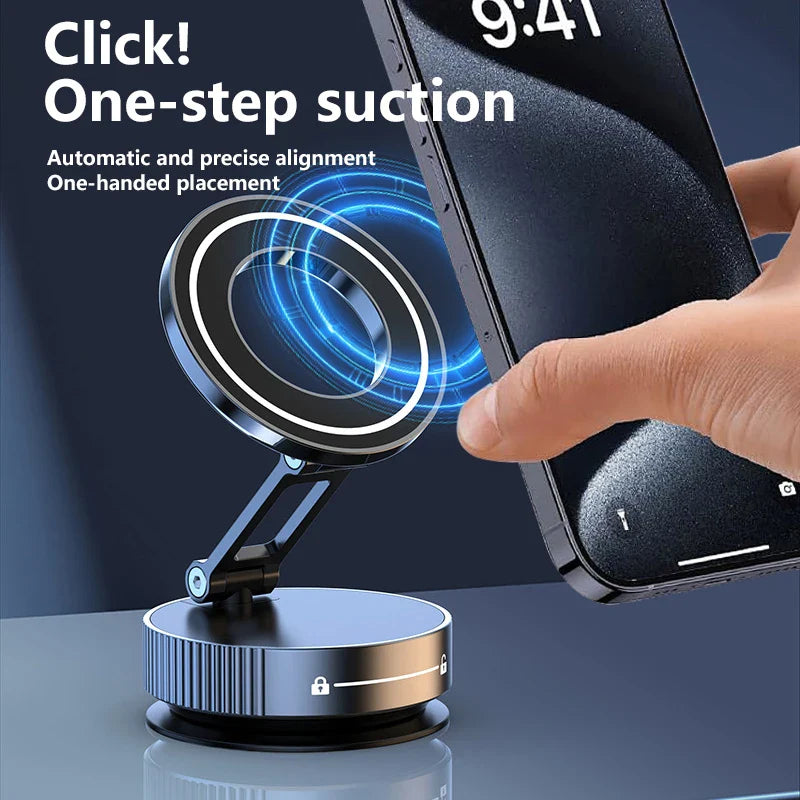 Xiaomi Vacuum Magnetic Car Phone Holder 360 ° Adjustable Suction Cup Phone Holder Magnetic Phone Holder Pocket Sized Foldable