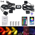 RGBW 1/2/4/6/8 split machine 2400x household car roof starry sky light kit roof fiber optic ceiling