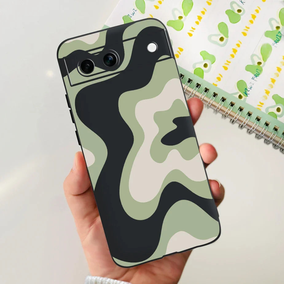 For Google Pixel 8A Case Stylish Painted Cover Soft TPU Shockproof Phone Case For Google Pixel 8 Pro Pixel8A Fundas Coque Bumper