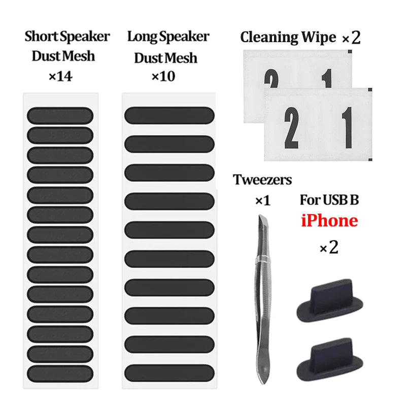 Universal Phone Dustproof Net Stickers Speaker Mesh for iPhone Samsung Anti Dust Net Sound Hole Charging Port Dust Cover Plug