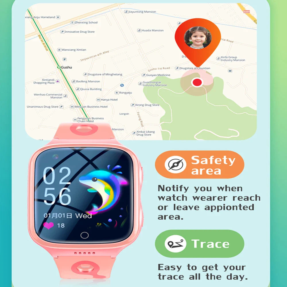 Big Sale 1000mAh Kids Smart Watch 4g GPS WiFi Phone Watch Video Call Tracker Location SOS Call Monitor Children Gifts Smartwatch