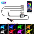 LED Car Interior Ambient Foot Strip Light Kit Accessories Backlight Remote App Music Control Auto RGB Decorative Lamp