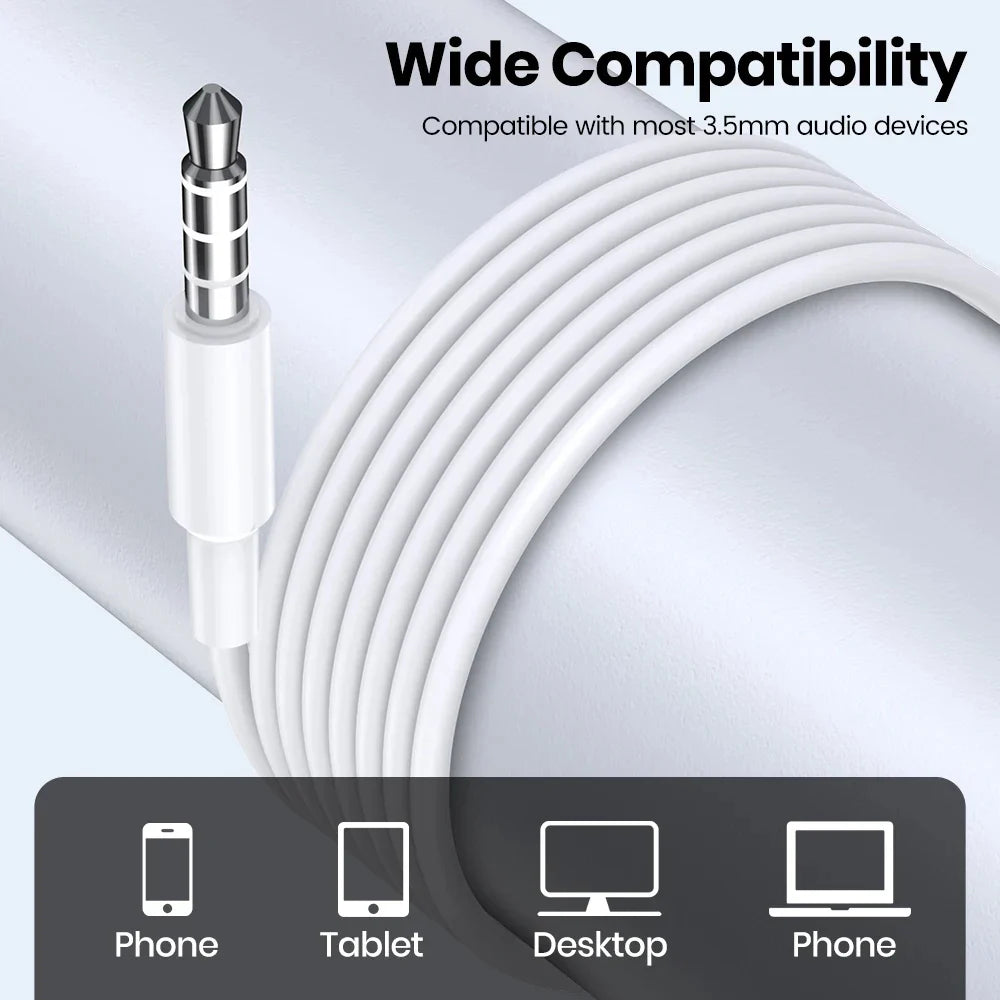 1/5/10PCS 3.5mm Universal Wired Headphones Comfortable stereo wired headphones For mobile phones, computers and more.