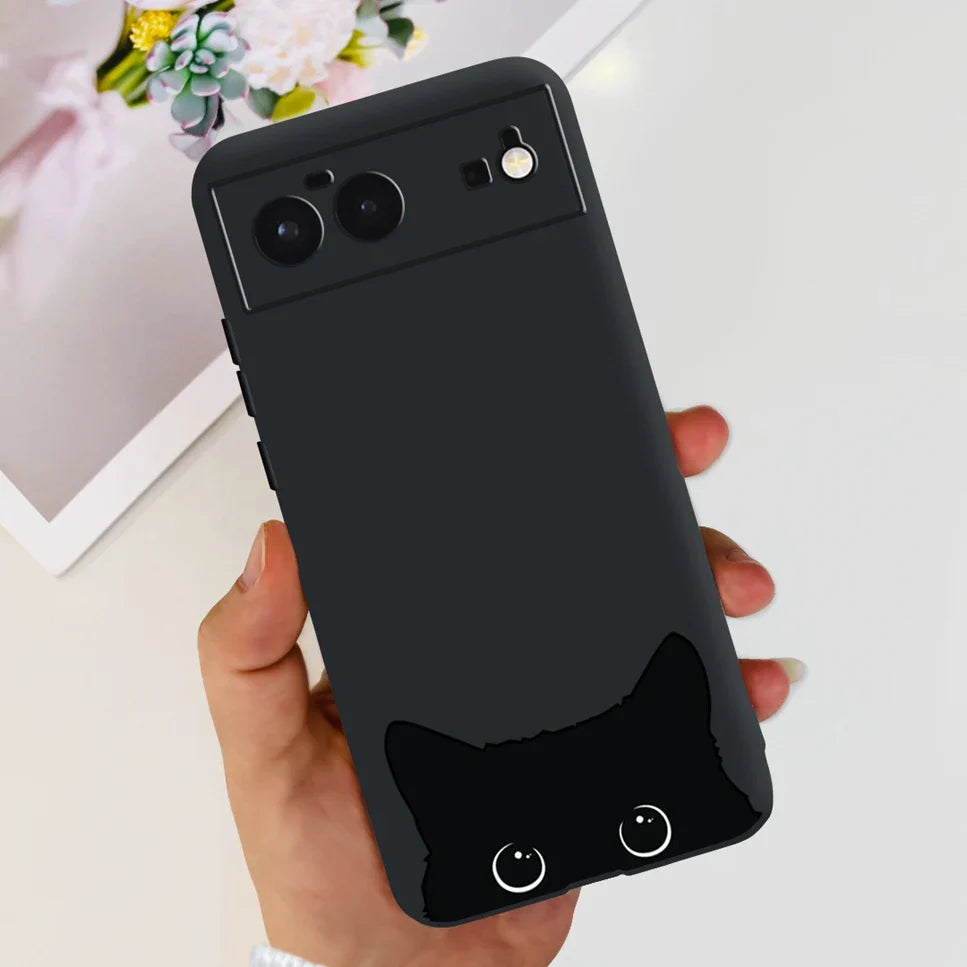 For Cover Google Pixel 6 Case Cute Cat Cartoon Bumper Back Shockproof Soft TPU Case For Google Pixel 6A 6PRO Pixel 6 Phone Cases