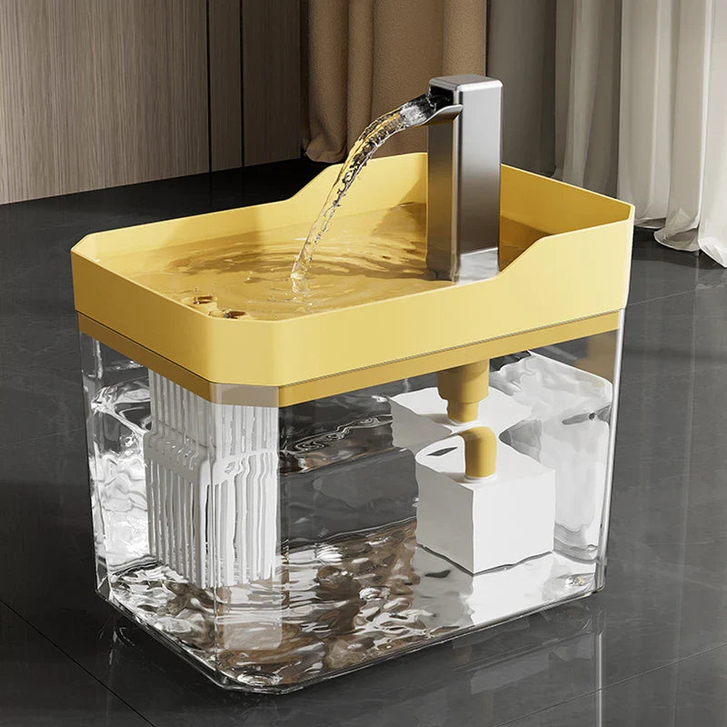 New transparent pet water dispenser plug-in automatic water drinker circulating and flowing out water smoothly pet water drinker