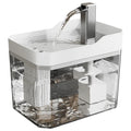 New transparent pet water dispenser plug-in automatic water drinker circulating and flowing out water smoothly pet water drinker