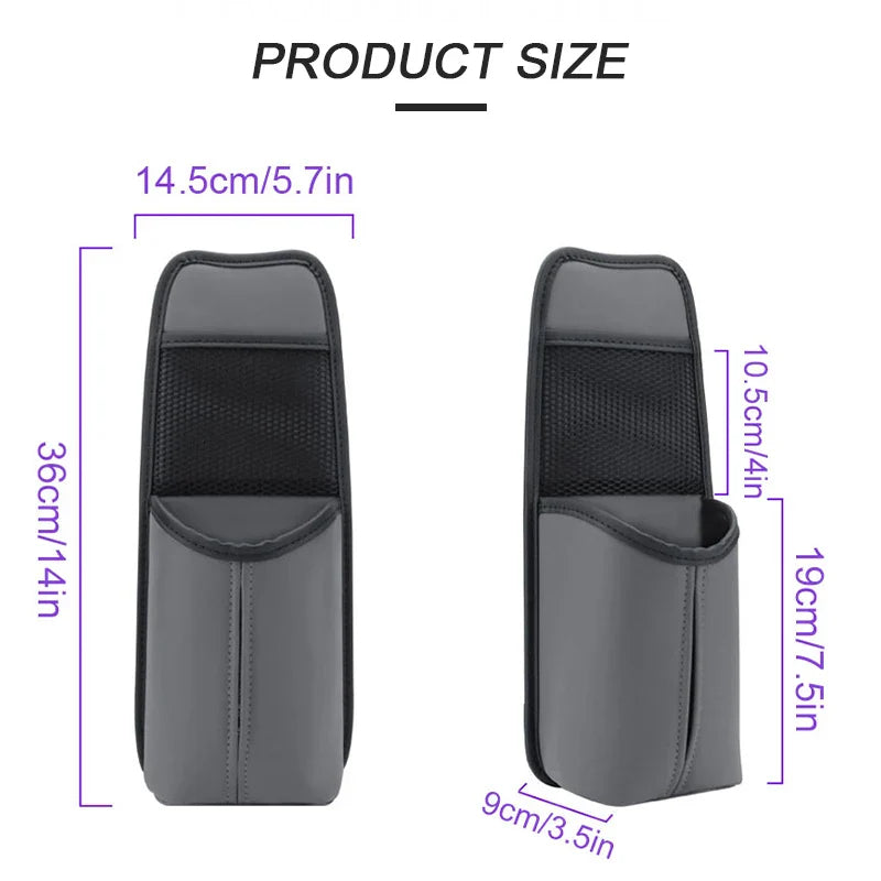 SEAMETAL Car Seat Side Storage Bag Hanging Auto Seat Organizer Tissue Holder Universal Mesh Storage Pocket for Phone Bottle