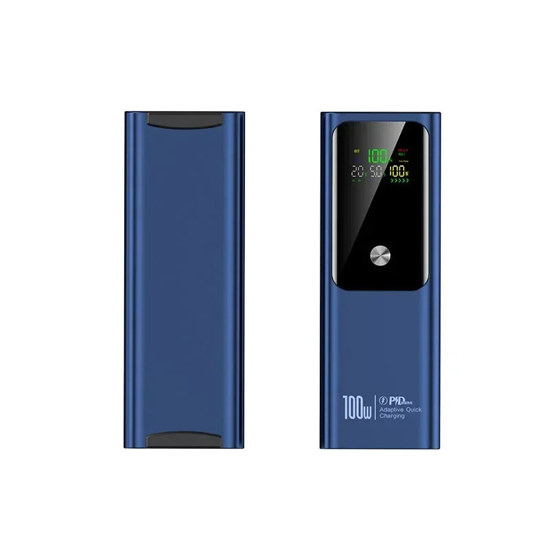 New PD100W Fast Charging Power Bank 20000mAh High Capacity Portable Charger External Spare Battery Laptop Powerbank for IPhone