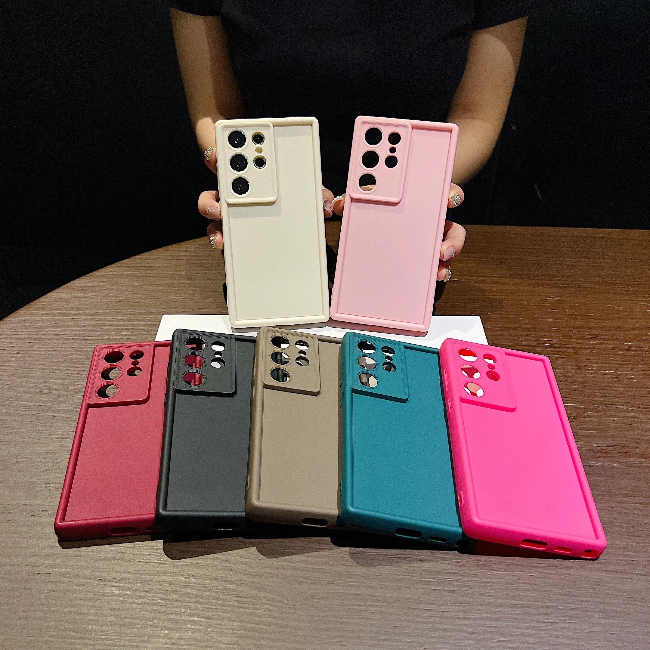 Soft TPU Case For Samsung Galaxy A55 A54 A53 A35 A15 A16 A25 5G S24 S23 S22 S25 Ultra S23 FE Candy Color Silicone Phone Cover