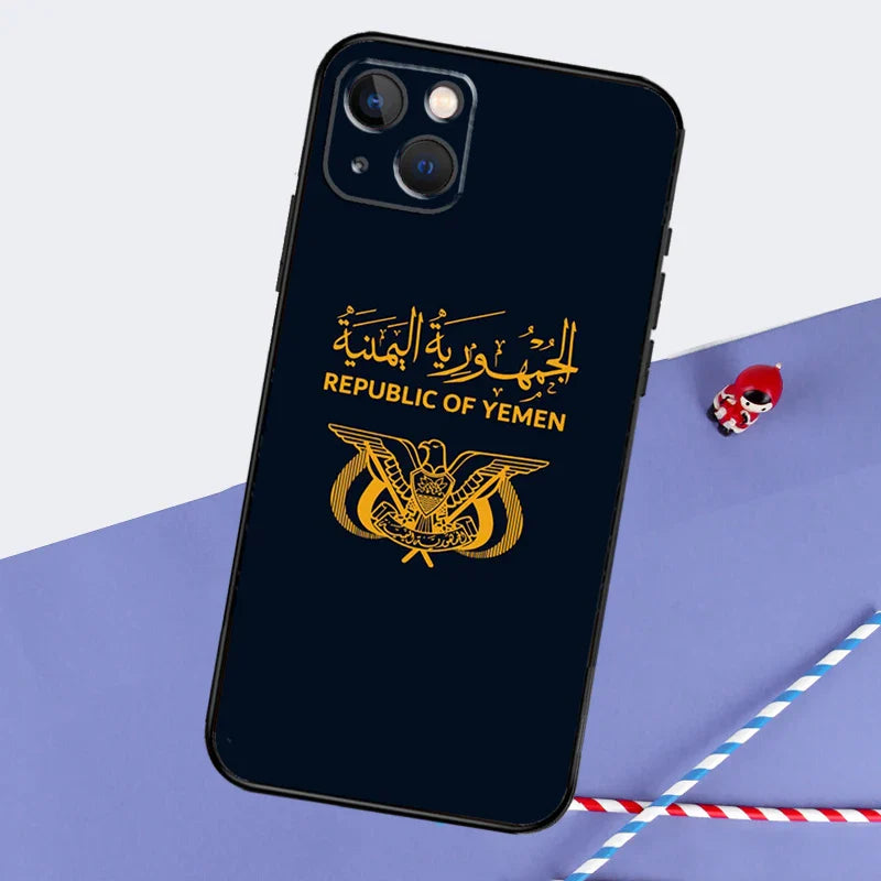 Yemen Flag Phone Case For iPhone 16 15 11 12 13 14 Pro Max Mini XS XR X 7 8 Plus Soft TPU Cover