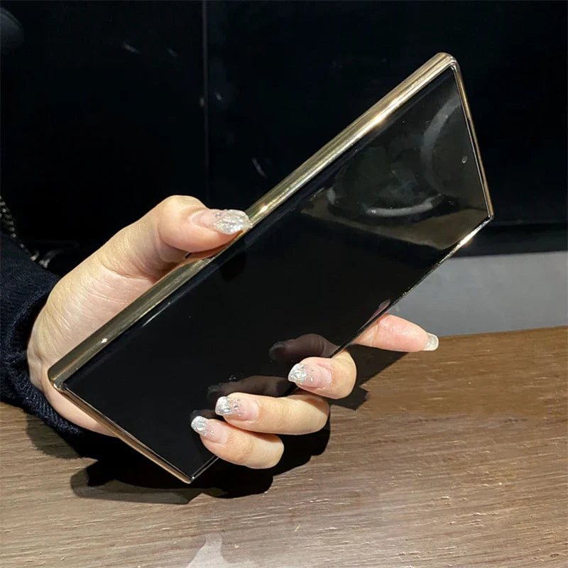 S24 Ultra Personalized Custom Name PU Leather Texture Phone Case For Samsung Galaxy S23 S22 Ultra S24 Plus Plating Back Cover