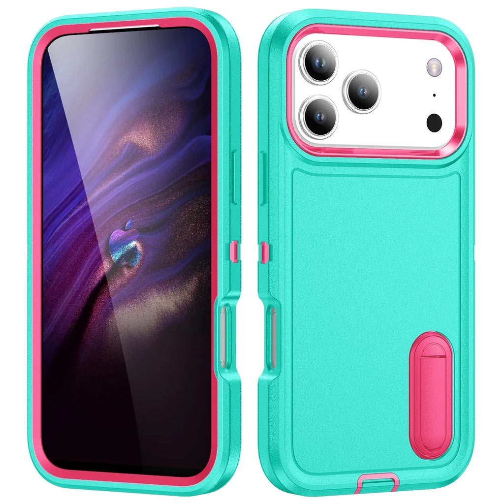 Case For iPhone 17 16 15 14 13 12 11 Pro Max XS Plus Heavy Duty Shockproof Anti-Scratch Rugged Protective with Kickstand Cover