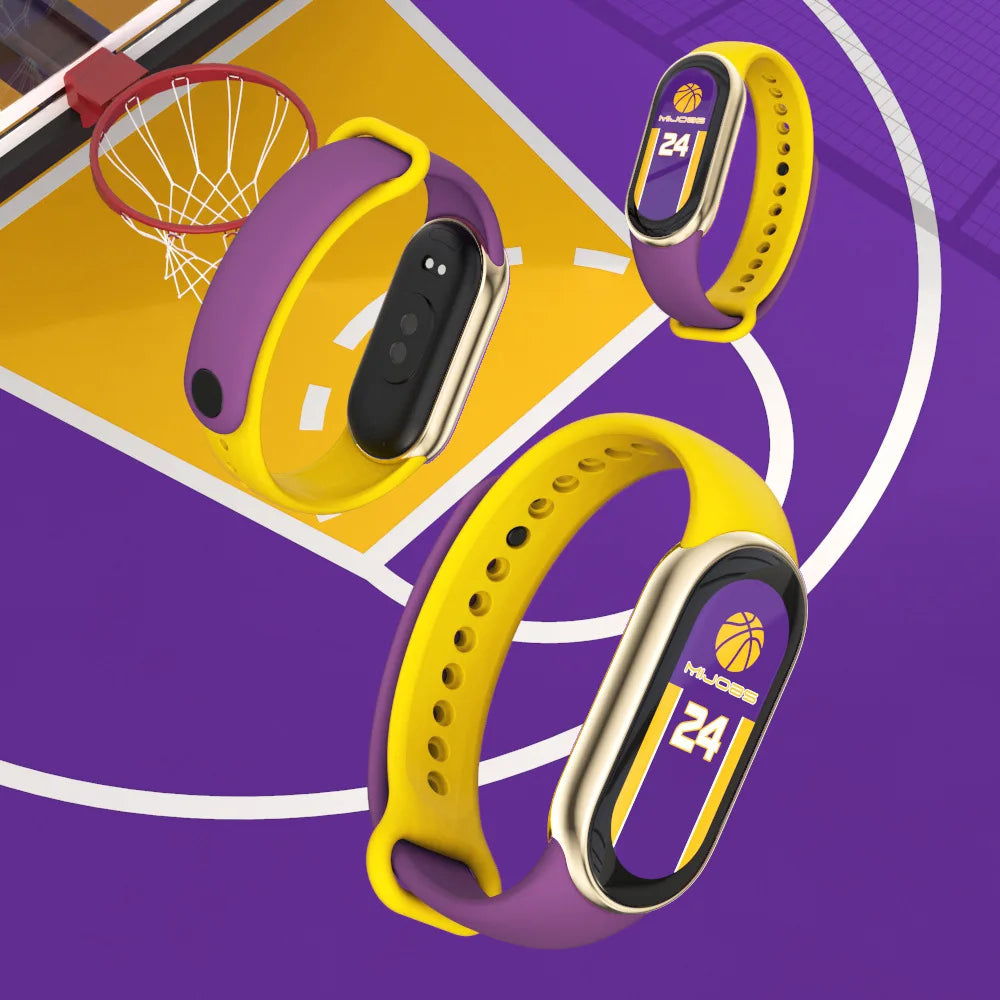 Sport Silicone Strap for Xiaomi Mi Band 10/9 NFC Replacement Bracelet Belt for Xiaomi Mi Band 8/9 Smart watch Strap Accessories