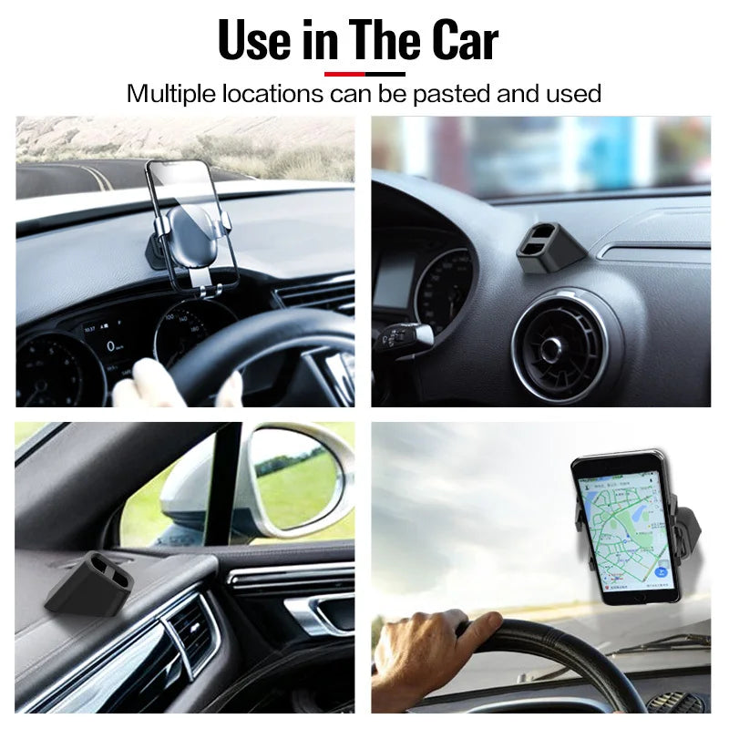 Universal Wireless Car Charger Stand Base Air Outlet Clip Accessories Desktop Dashboard Fixed Installation Mobile Phone Holder