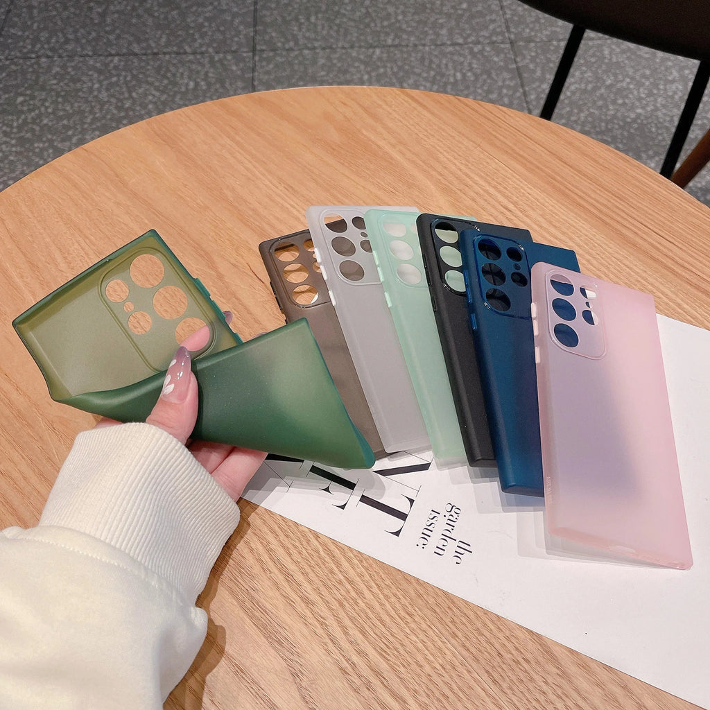 Thin Matte Shockproof Case For Samsung Galaxy S24 S23 S22 Ultra S21 Plus FE A52 A53 A73 A72 A32 A14 A54 Note 20 Ultra TPU Cover