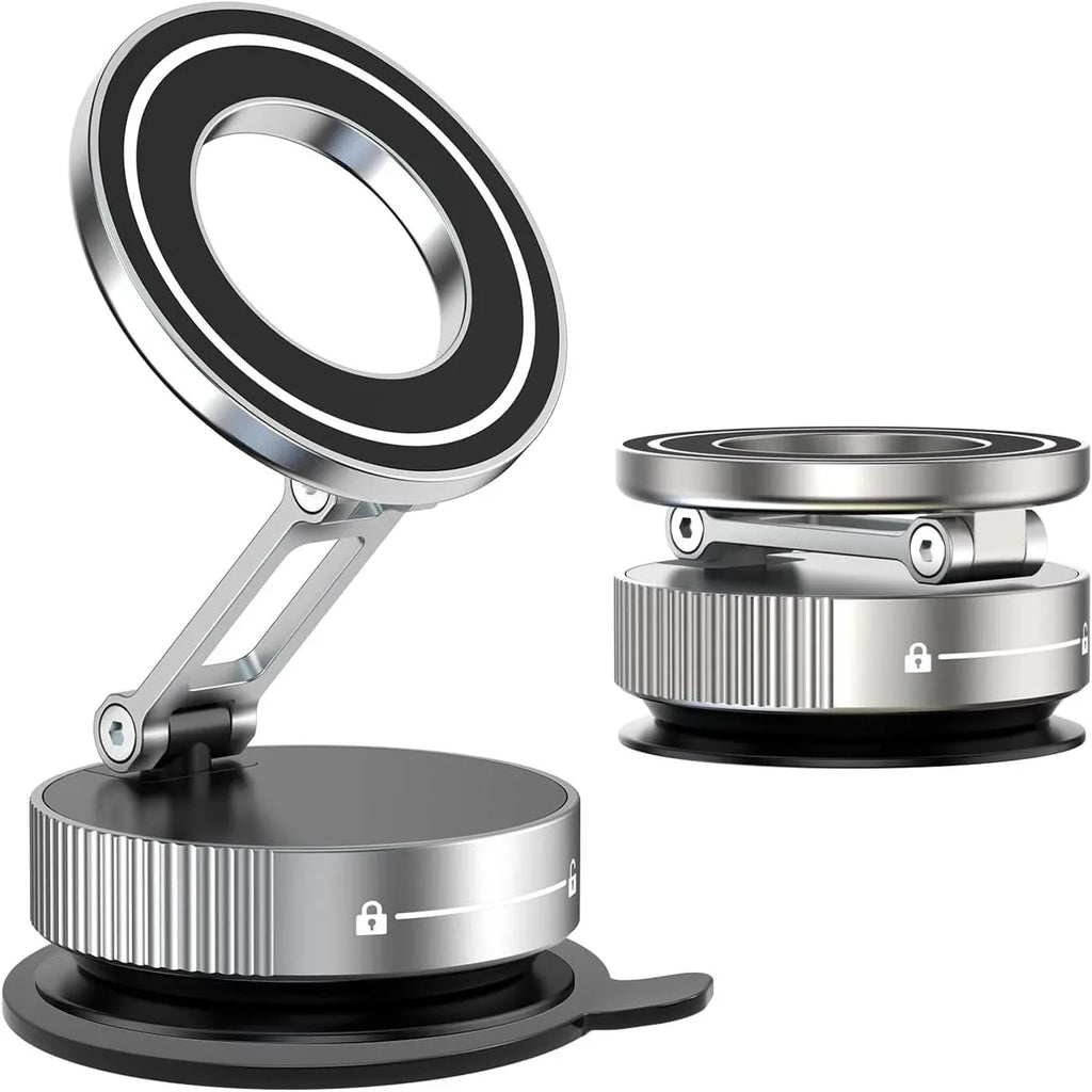 Super Strong N52 Magnetic Phone Holder, Upgraded ABS, 360° Rotatable And Foldable Design, with a Vacuum Suction Cup - Perfect fo