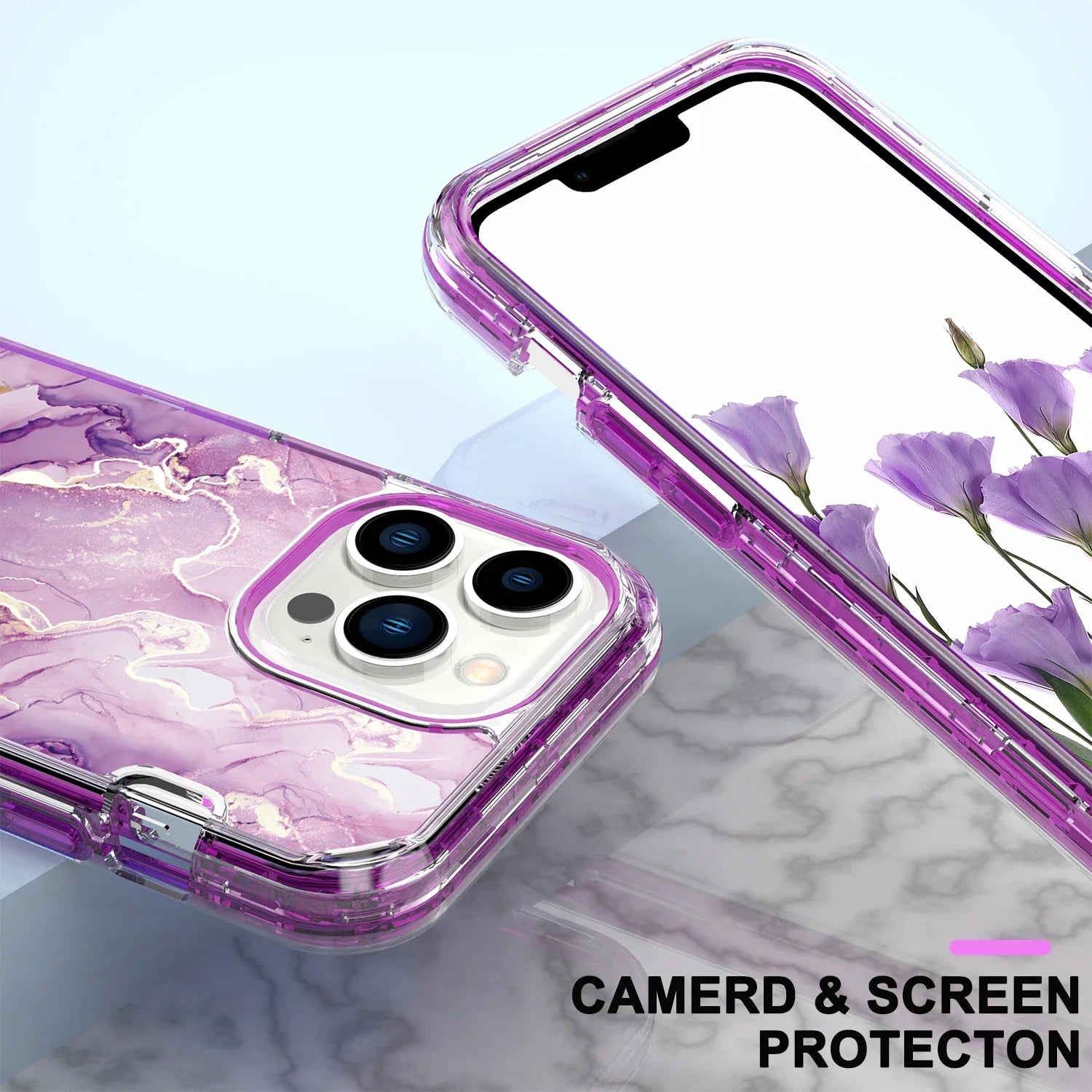 Plating Marble Phone Case for iPhone 16 14 13 11 12 15 Pro Max Plus Heavy Duty Shockproof Protective Luxury Cover