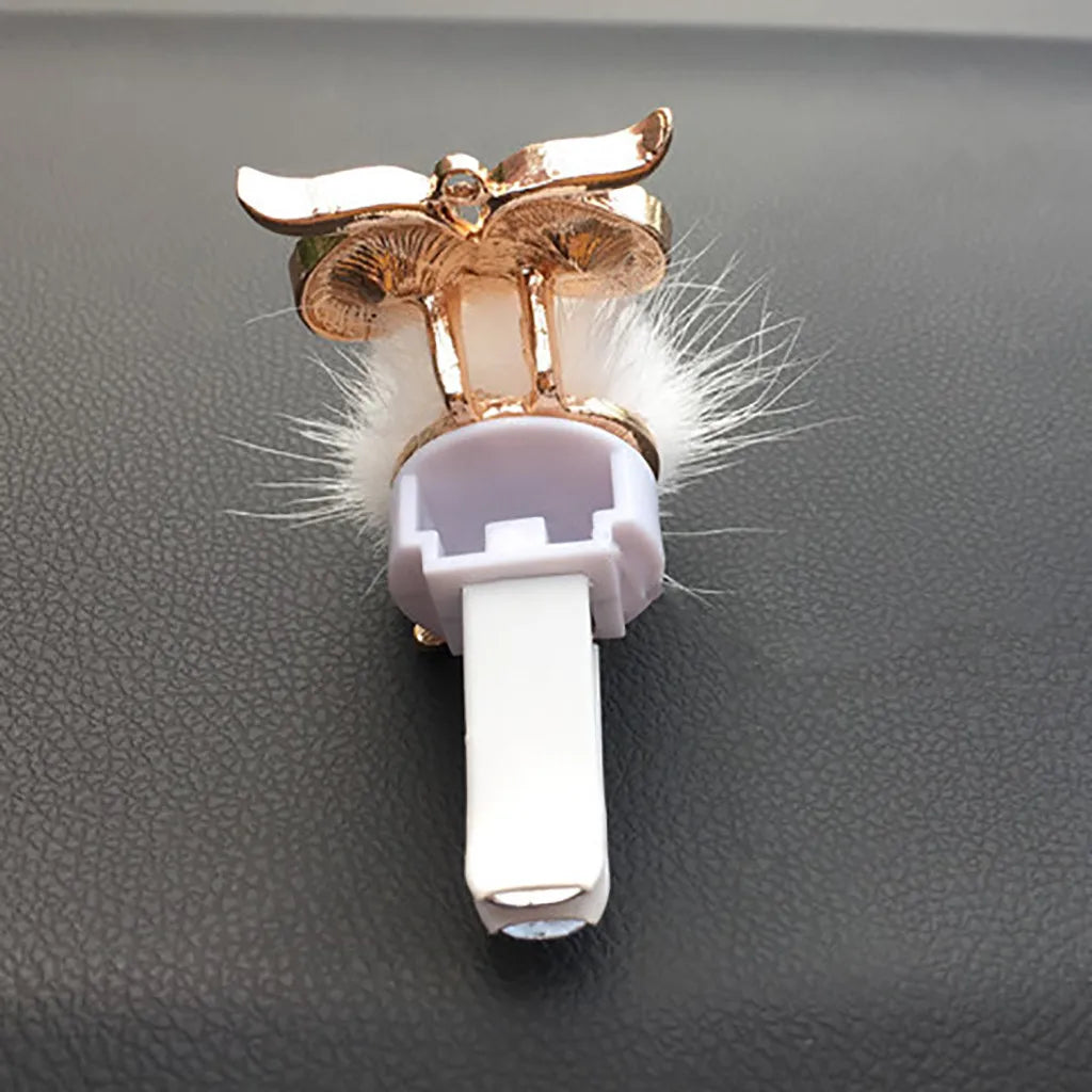 Diamond Fur Owl Car Air Freshener Auto Outlet Perfume Clip Scent Aroma Car Diffuser Bling Car Accessories Interior Decor Gifts