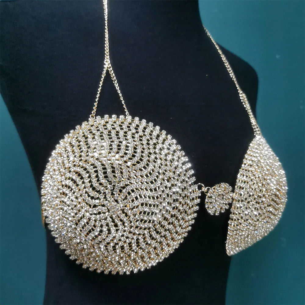 Circle Crystal Bra Top