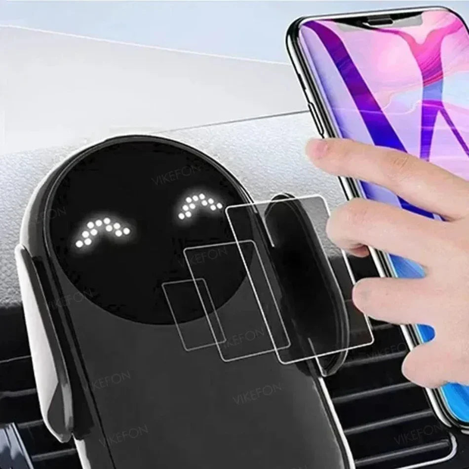 360° Rotation Car Wireless Charger Automatic Clamping Infrared Induction Phone Stand for iPhone 16 15 14 13 Samsung Galaxy S24