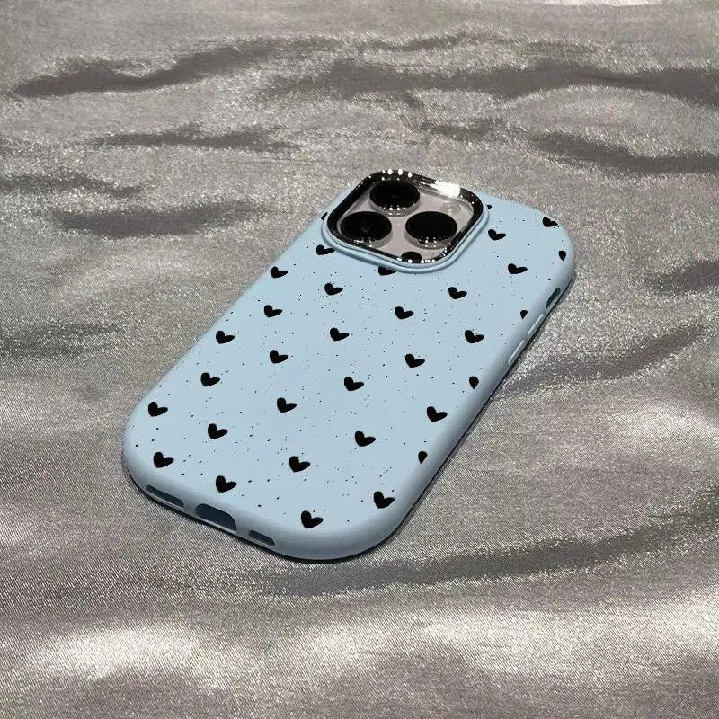 Case For Samsung Galaxy S24 S23 Ultra Plus S20 S21 FE A54 A35 A14 A15 A32 A52 A52S A05 A05S A23 A24 A25 Cover Love Heart Plating