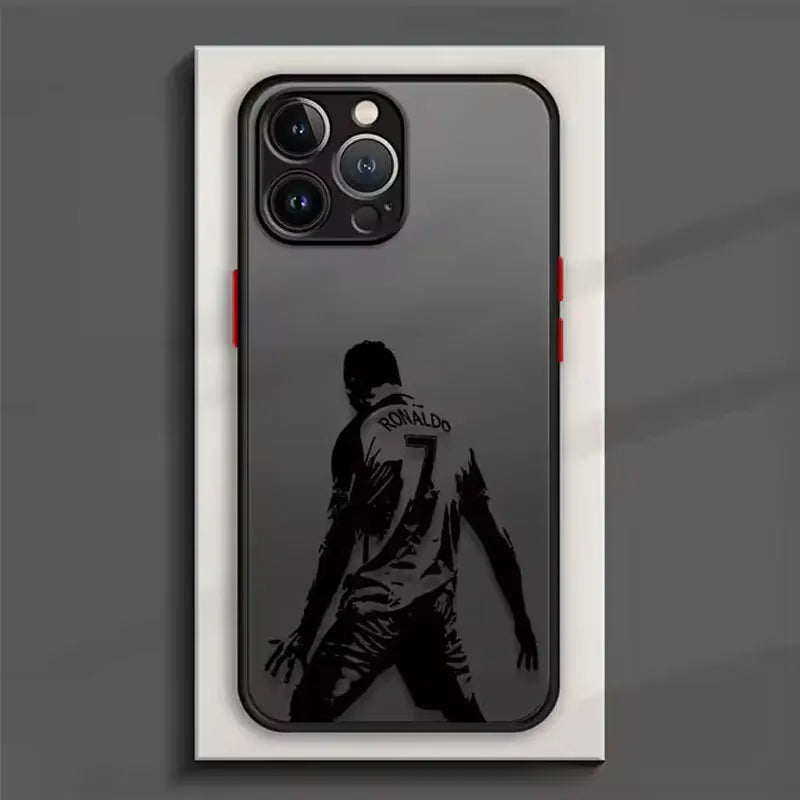 Famous Football Star Cristiano Ronaldo Number 7 Jersey For iPhone Case 16 15 14 13 12 11 Pro XR XS Max 7 8 Plus Phone Y2K Cover