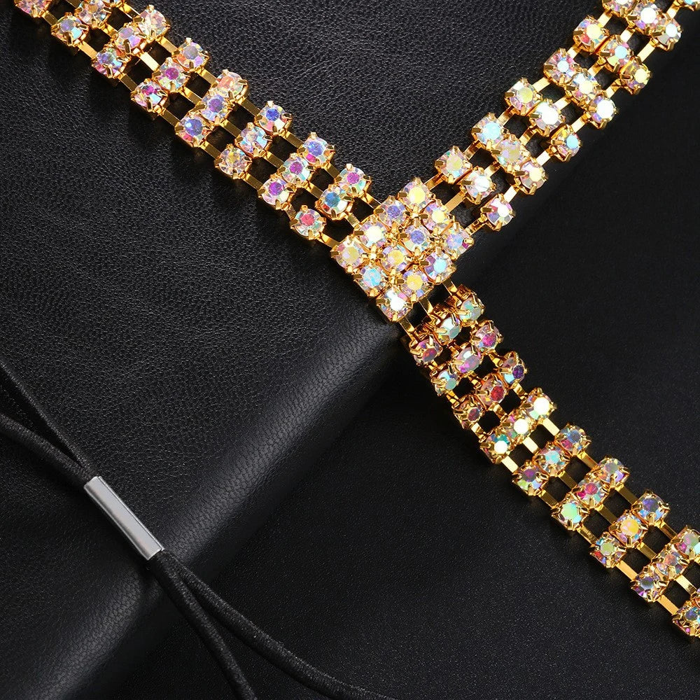 Festival Bikini Leg Chain Thong Set