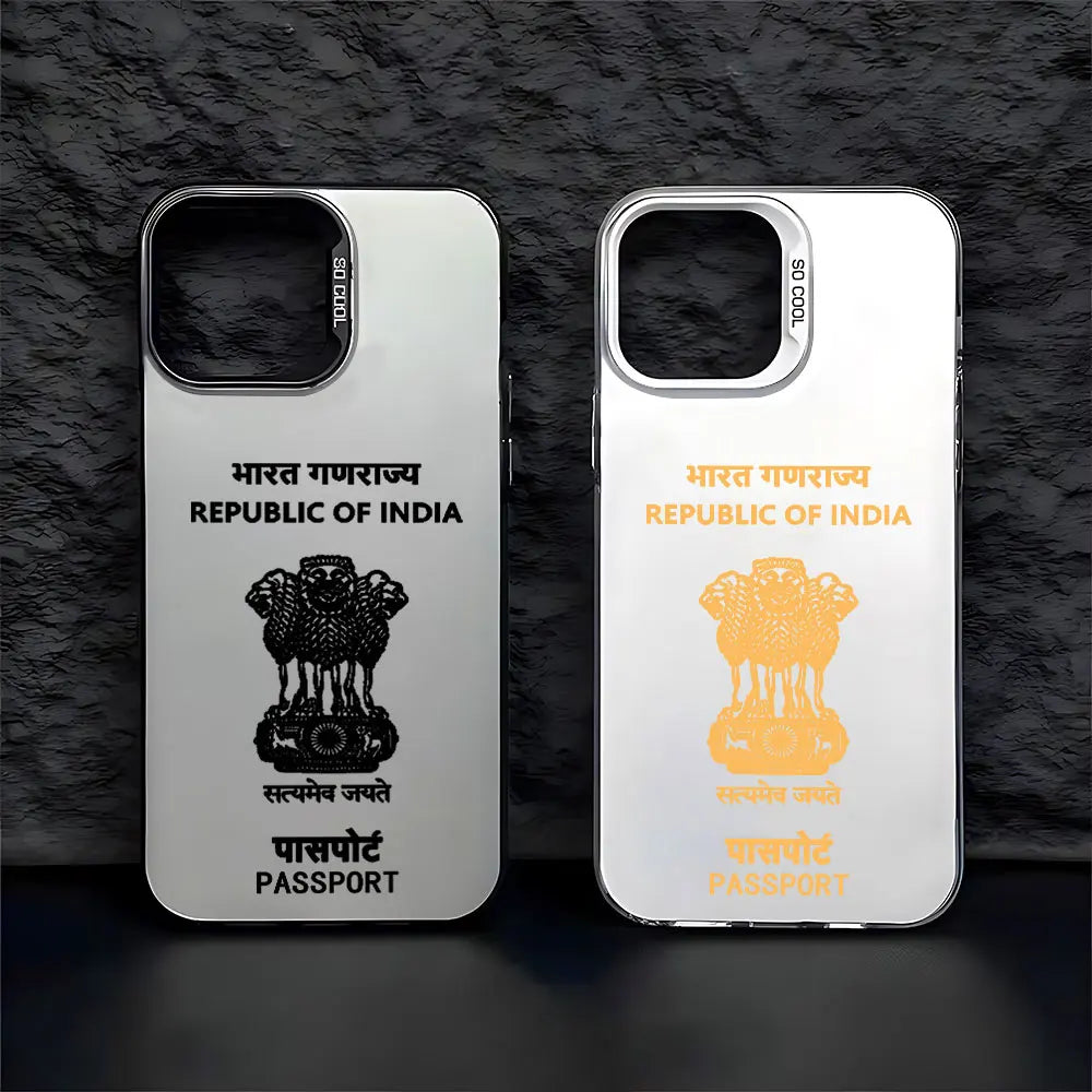 India Passport Phone Case For iPhone 16 15 14 13 12 11 Pro Max X XR XSMAX 8 7 Plus Candy Matte Shockproof Back Cover