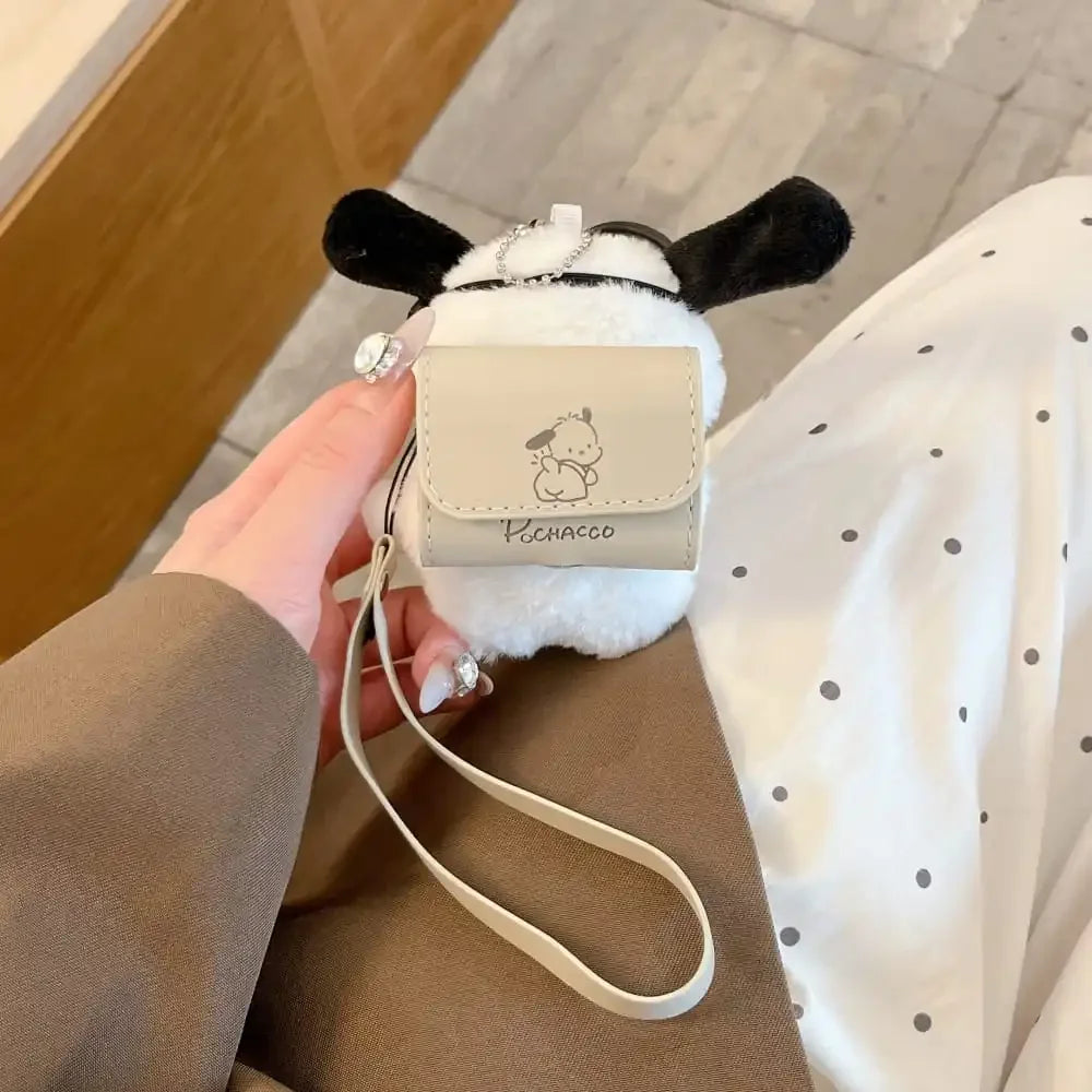 Cute Cartoon Anime Role Pochacco Earphone Protective Case for AirPods 1 2 3 Pro 2rd 4 Soft Lovely Plush Anti-fall Protect Cover