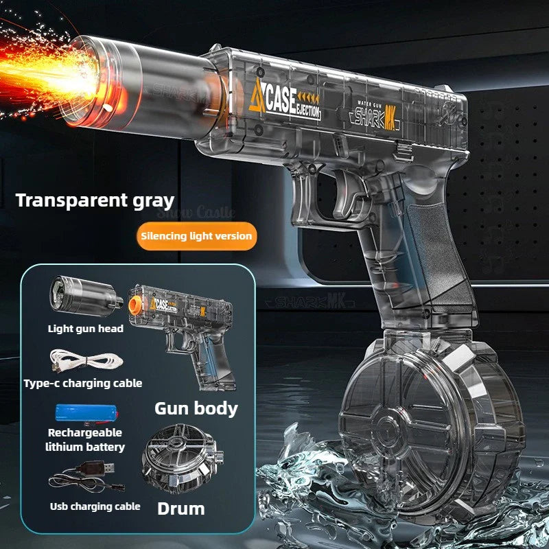 New Water Gun Electric Pistol Shooting Toy Full Automatic Summer Beach Toy For Kids Children Boys Girls Adults
