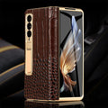 LANGSIDI Brand Luxury Genuine Leather Shockproof Case for Samsung Galaxy Z Fold 3 4 5 6 Magnetic Hinge Protective Stand Cover
