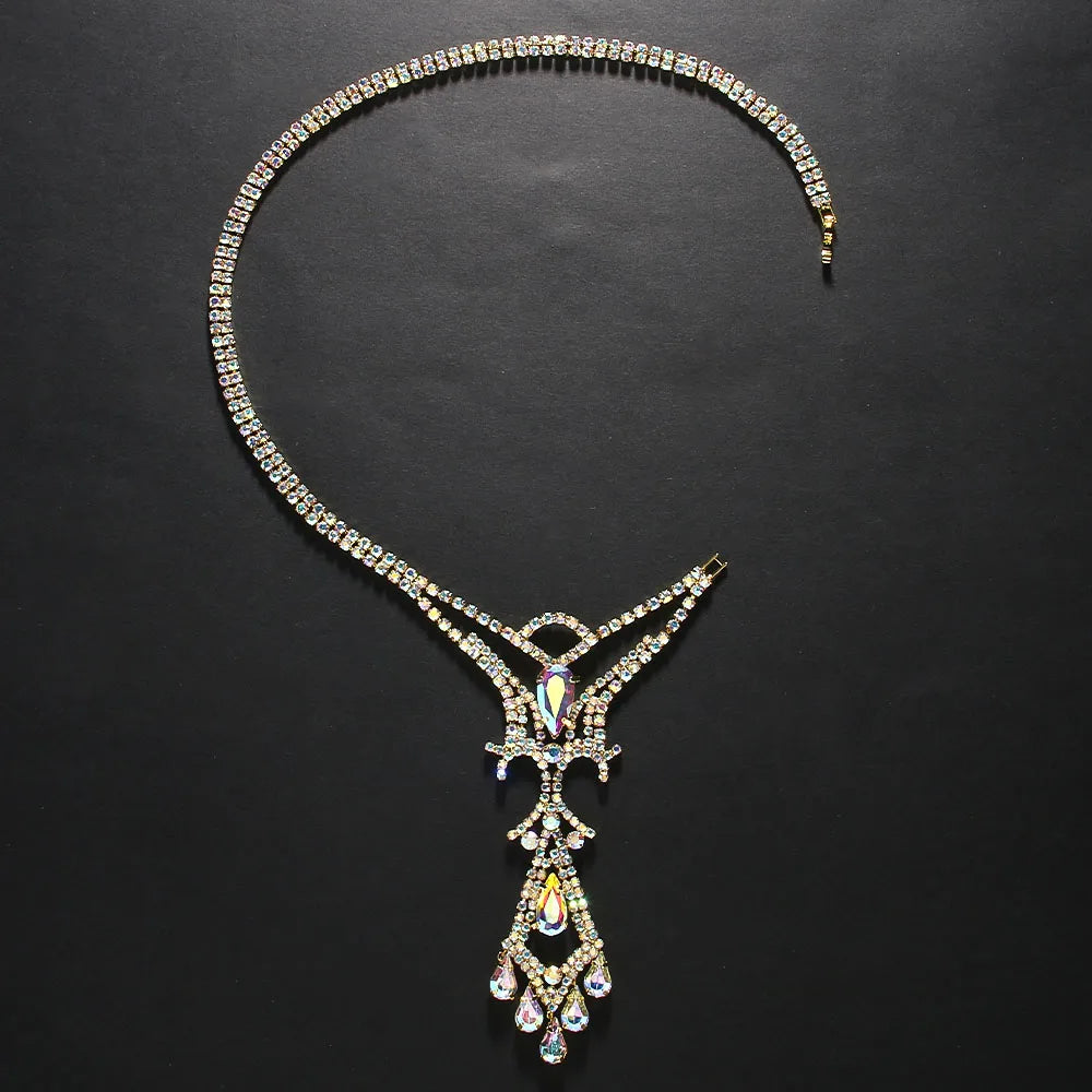Colorful Geometric Back Chain Jewelry