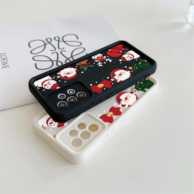 For Samsung Galaxy A56 A36 A26 A54 A16 A17 A15 A06 A07 A25 A55 A35 A14 A34 A24 A05 A05S A32 A52 A23 A53 A33 A04 Christmas Cases