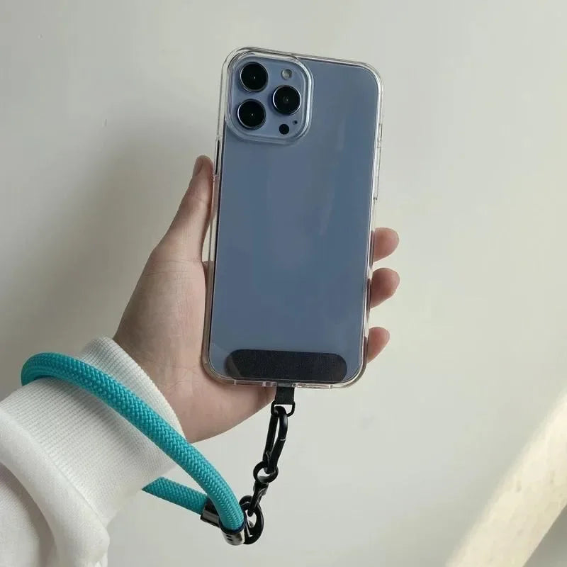 3/5pcs Mobile Phone T-shaped Strap Plate Sheet Cellphone Case Braid Lanyard Accessories Weave Card for iPhone 12 13 14 15 Xiaomi