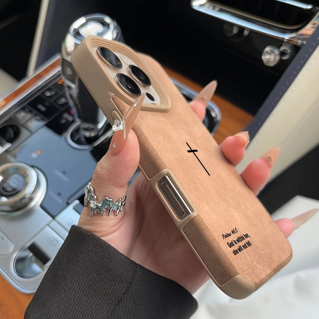 Simple Elements Suitable For iPhone 17 16 Pro 16 PLUS 16 Pro Max 15 14 13 12 11 XS MAX XR Phone Case Faux Leather Textured Cover