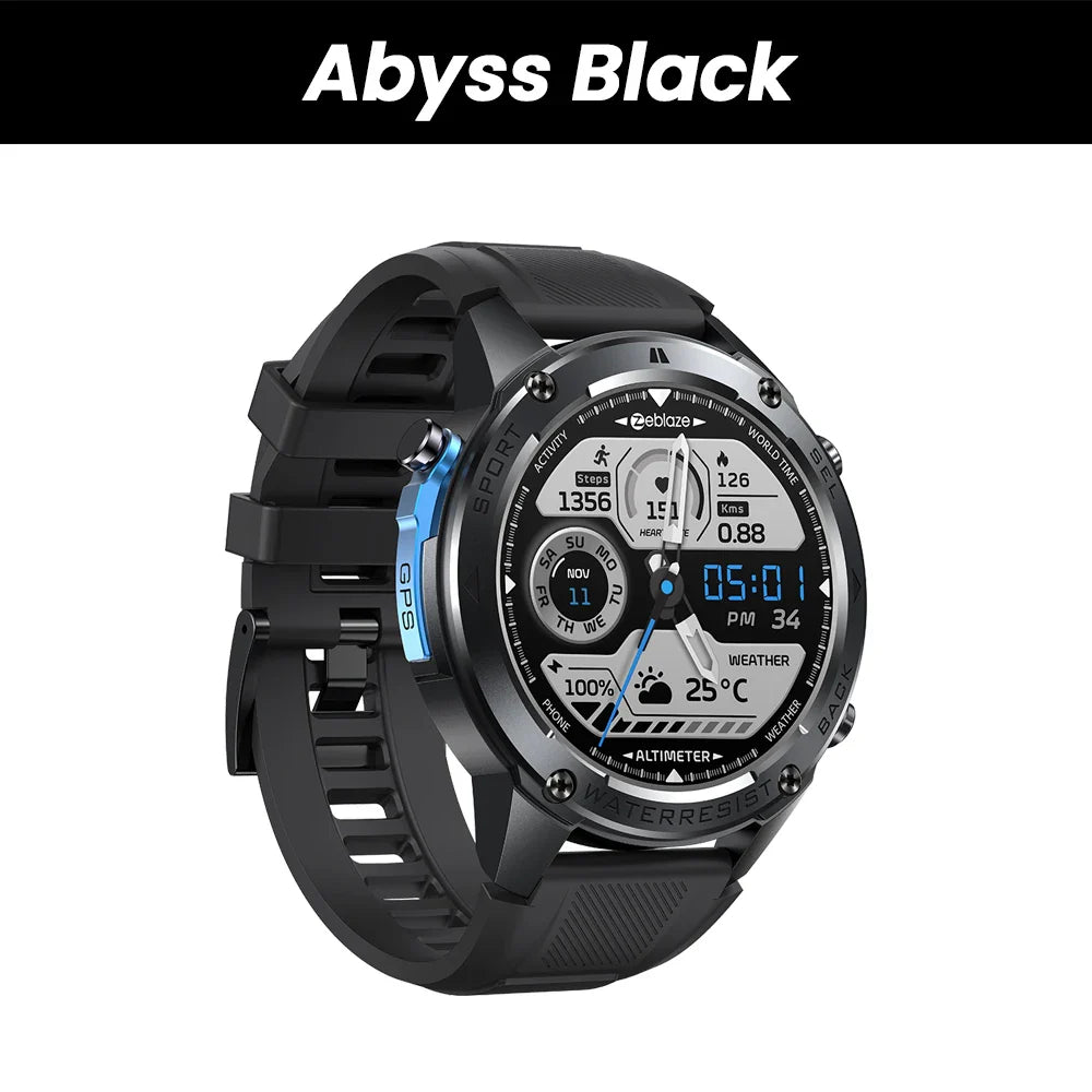 New Zeblaze Stratos 2 Ultra GPS Smart Watch Built-in Compass Barometric Altimeter Dual-band GNSS Voice Calling Smartwatch 10 ATM