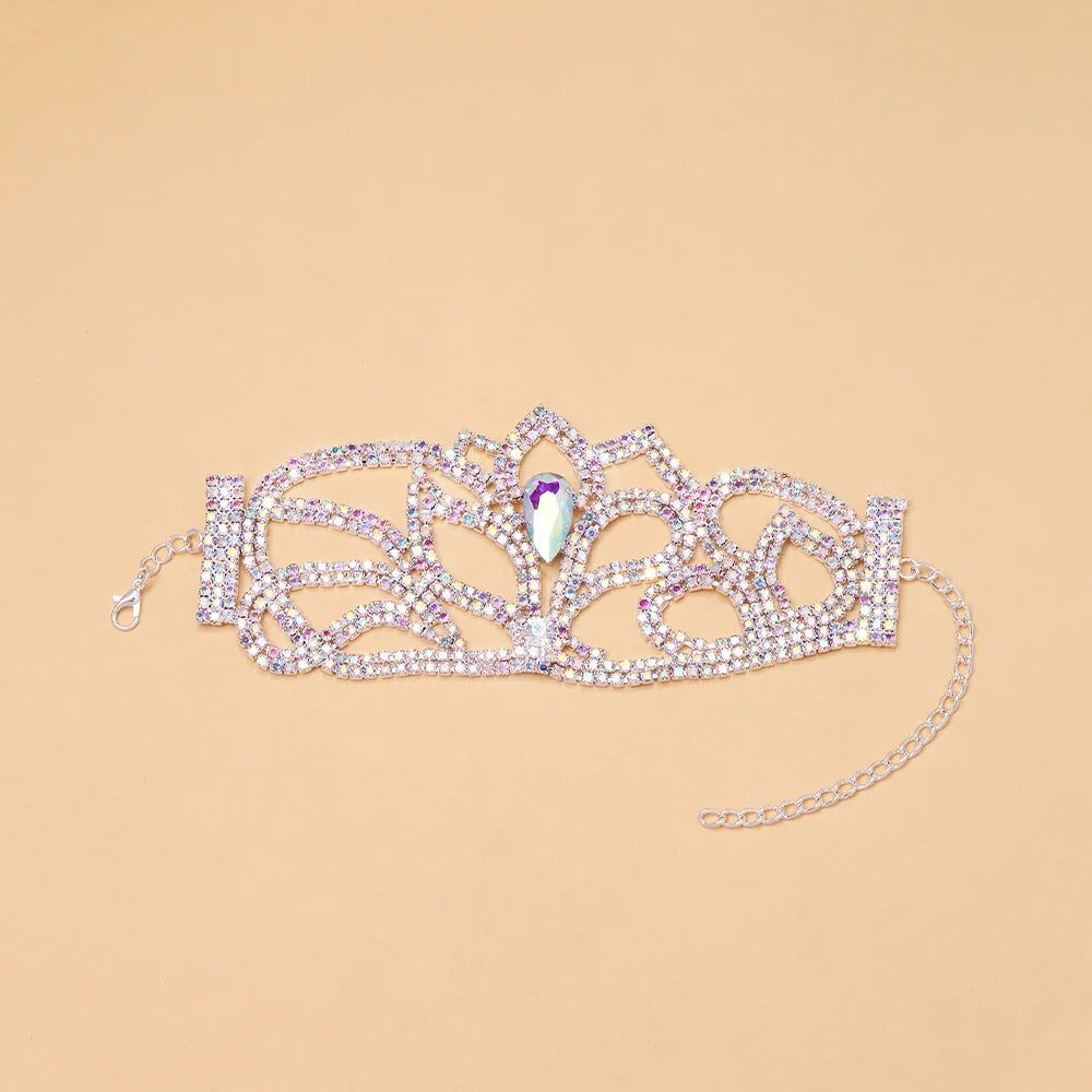 Water Drop Rhinestone Adjustable Bracelet