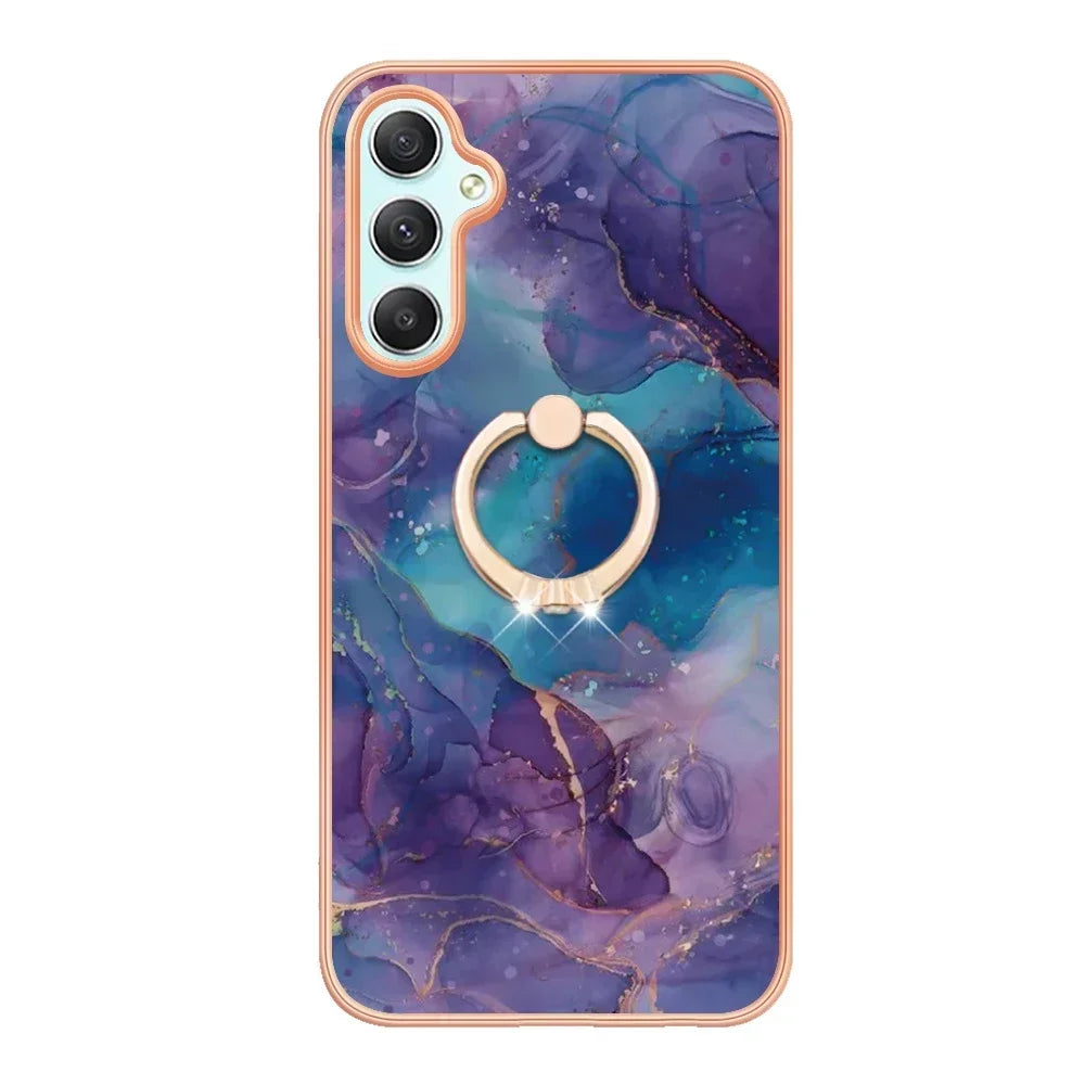 Phone Case For Samsung Galaxy S20 S21 S22 S23 S24 Ultra A15 A25 A35 A55 A14 A24 A34 A54 Protect Cover Ring Holder Slim Fit Coque