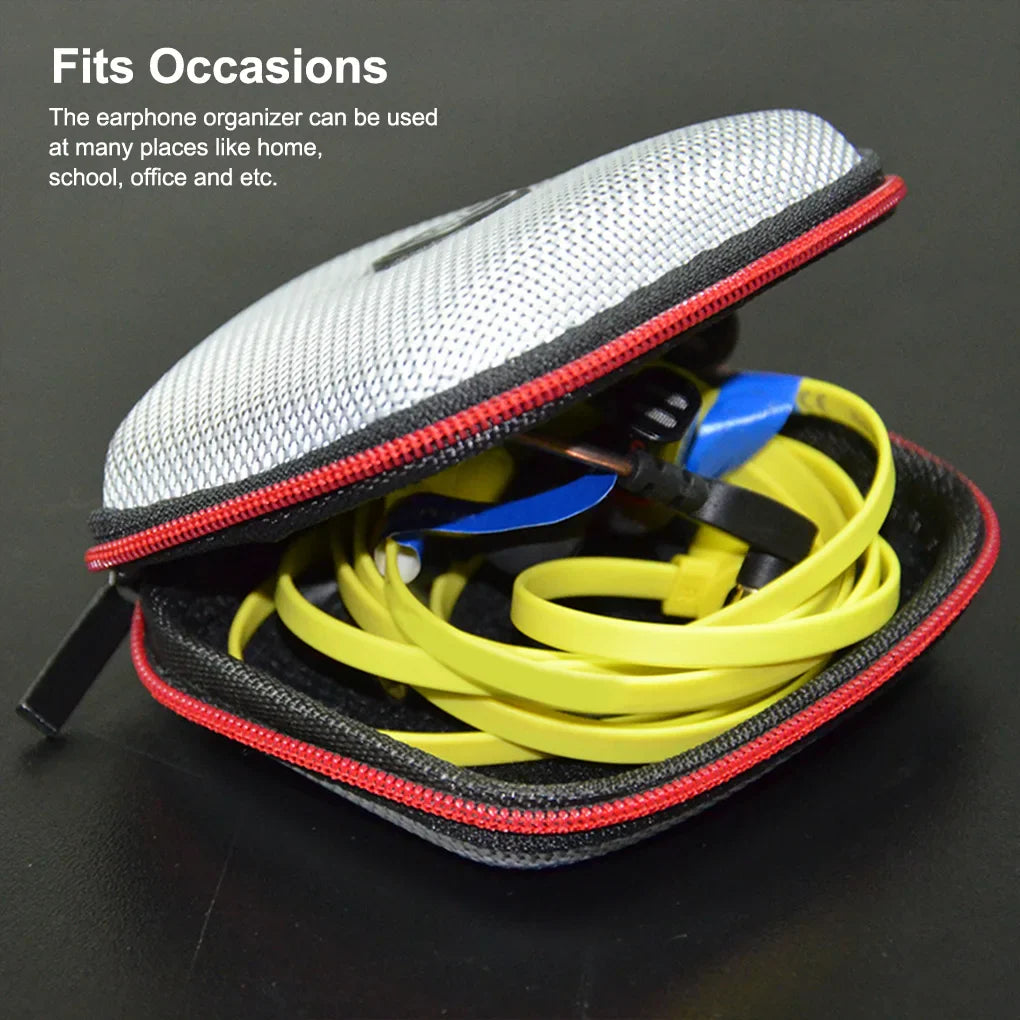 KZ Premium Earphone Storage Bag with Durable Square Headset Case for Indoor, Outdoor, and Travelling – Secure Zippered Earphones Storage Accessories