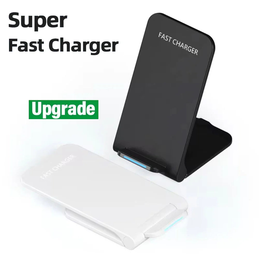 Wireless Fast Charger For iPhone 16 15 14 13 12 ProMax11 Stand Fast Charging Charger for Samsung Note 20/10 S24 Ultra Foldable