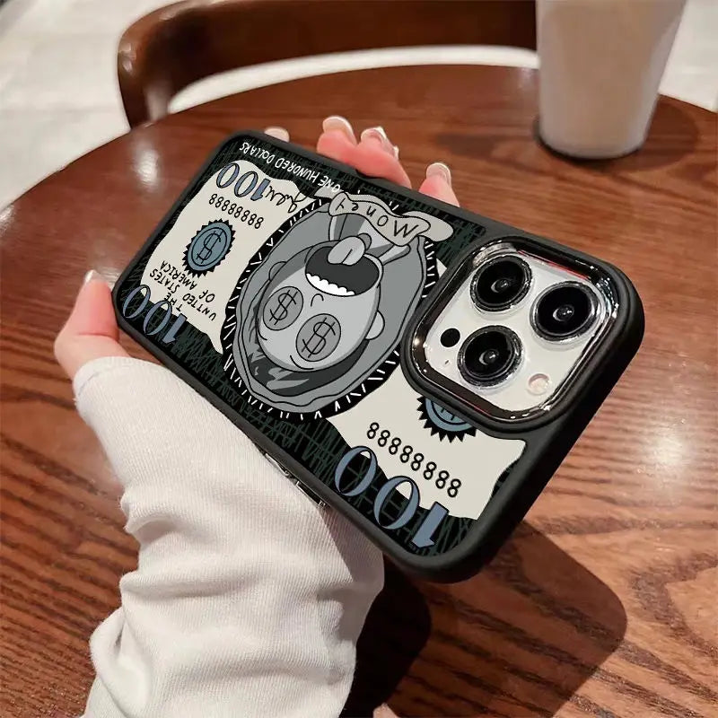 Bank Note Money Fun High Quality Phone Case For iPhone 16 15 14 13 Pro Max 13 12 11 Pro X XR XS MAX 7 8 Plus Fashion Cover Y2k