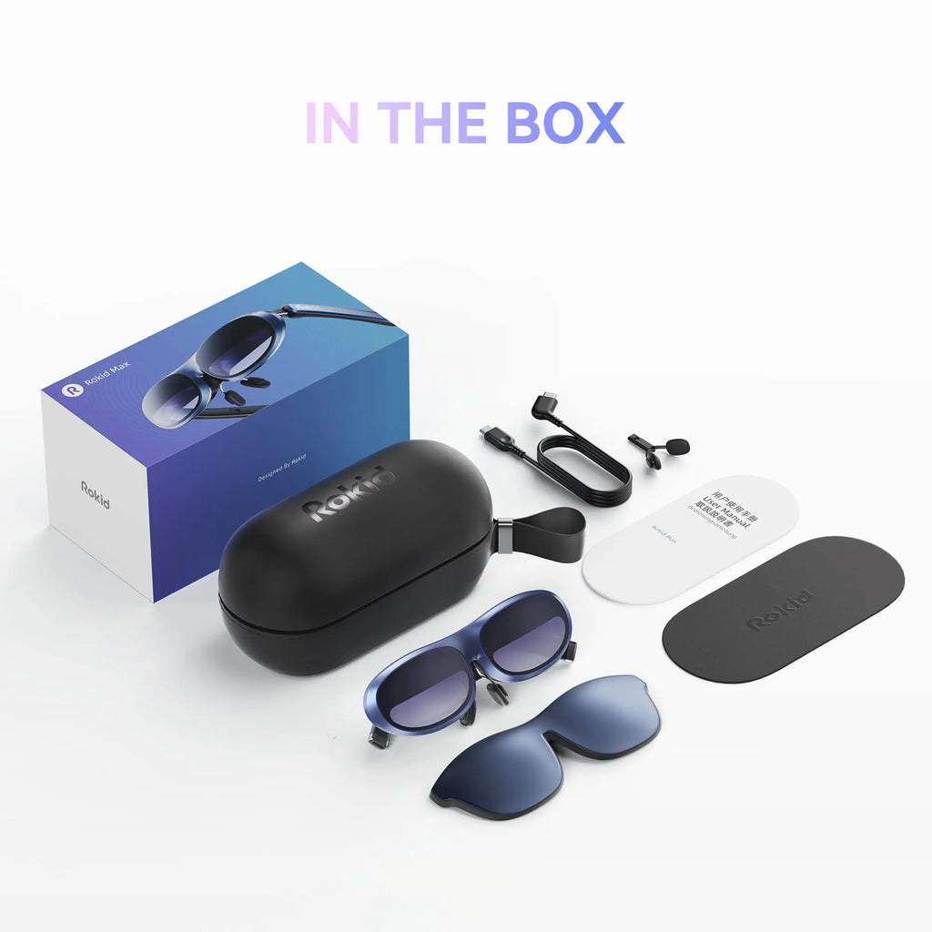 Rokid Max AR 3D Smart Glasses Micro OLED 215”Max Screen 50° FoV Viewing For Phones/Switch/PS5/Xbox/PC Smart On Sales