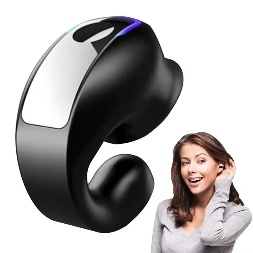 Ear Clip Headphones Bluetooth 5.3 Earbuds TWS Wireless Earphones with Microphone Sports HiFi Stereo Headset for Huawei Mate 60