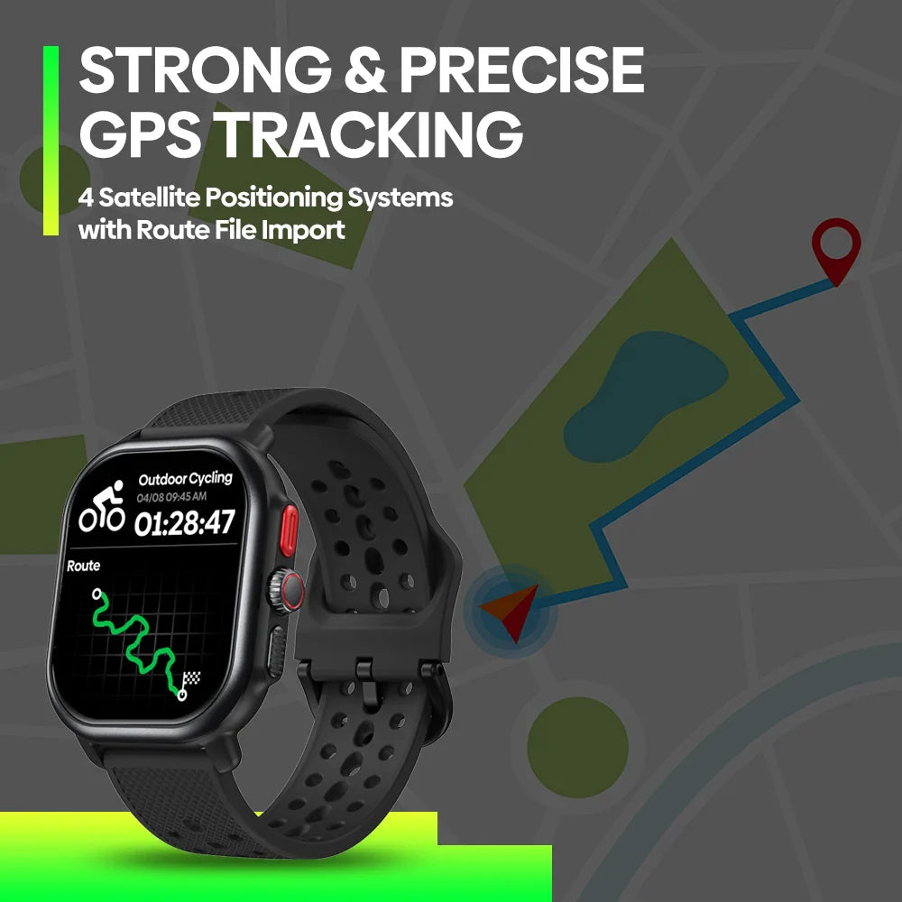New Zeblaze Beyond 3 Pro GPS Smart Watch Built-in GPS & Route Import 2.15" AMOLED Display Make/Receive Phone Calls Smartwatch