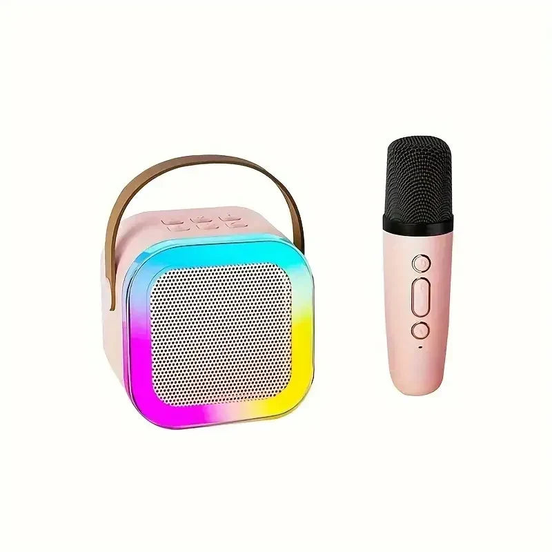 K12 Karaoke Machine Portable Bluetooth 5.3 PA Speaker System with 1-2 Wireless Microphones Home Family Singing Children's Gifts