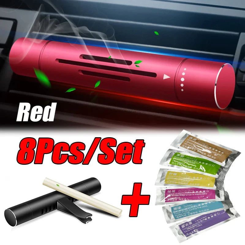 8Pc/Set Car Air Vent Perfume Car Air Freshener Flavoring Smell Aroma Car Perfumes Air Freshener Parfum Auto Interior Accessories