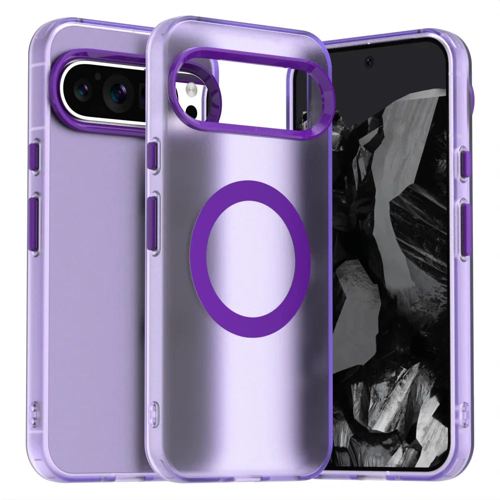 Matte Clear Magnetic Wireless Charge Armor Magsafe Case For Google Pixel 10 9 8 Pro XL 8A Military Shockproof Candy Color Cover