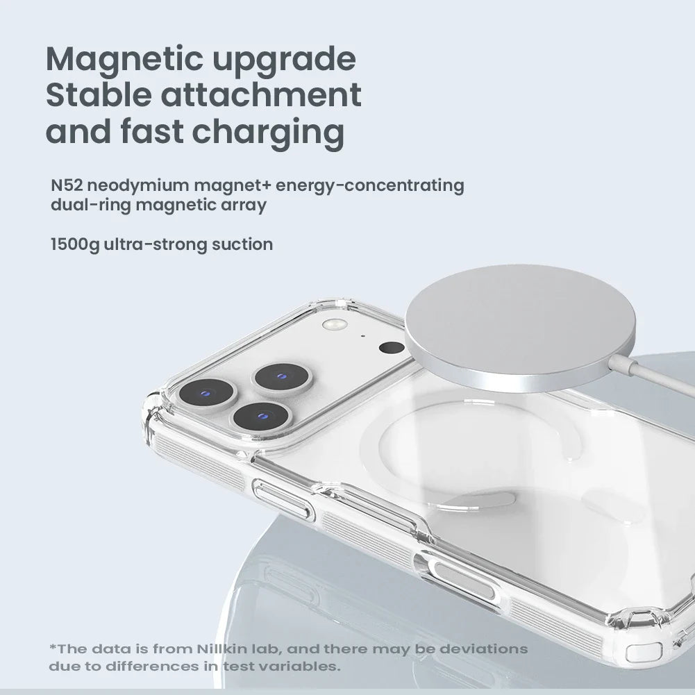Nillkin For iPhone 17 Pro Max / 17 Air Magnetic Case Nature TPU Pro Soft  Adapt Magsafe Back Cover For iPhone 17 Phone Case